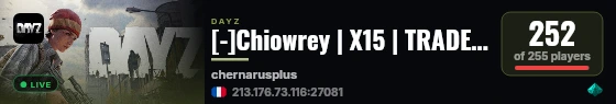 [-]Chiowrey | X15 | TRADER | HELI | CARS | BUNKERS | Twitch live status badge