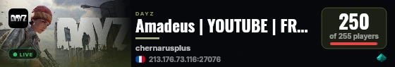 Amadeus | YOUTUBE | FREE LOOT | FRESH | Chenarus live status badge
