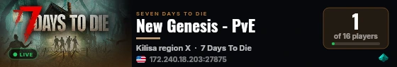 New Genesis - PvE live status badge