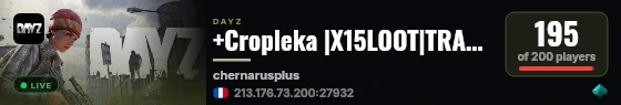 +Cropleka |X15LOOT|TRADER|BOATS|HELIS|EVENTS live status badge