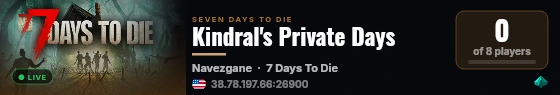 Kindral's Private Days live status badge