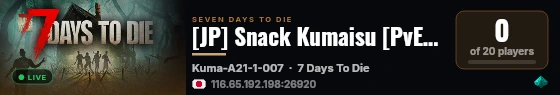 [JP] Snack Kumaisu [PvE/Test] (a21.2) live status badge