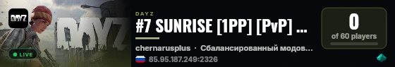 #7 SUNRISE [1PP] [PvP] STALKER live status badge