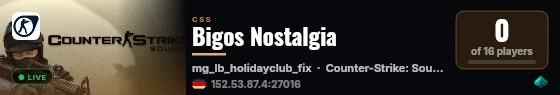 Bigos Nostalgia live status badge