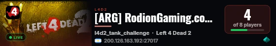 [ARG] RodionGaming.com | Coop (Workshop) live status badge