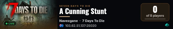A Cunning Stunt live status badge