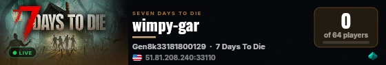 wimpy-gar live status badge