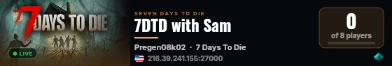7DTD with Sam live status badge