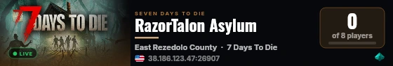 RazorTalon Asylum live status badge