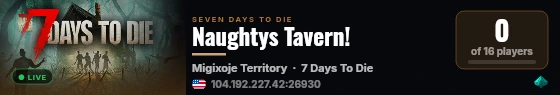 Naughtys Tavern! live status badge