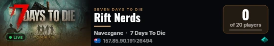 Rift Nerds live status badge