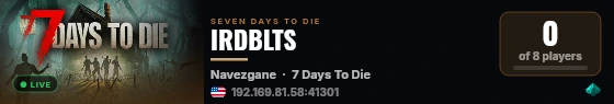 IRDBLTS live status badge