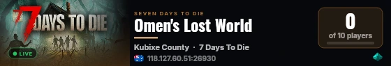 Omen's Lost World live status badge
