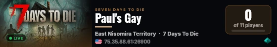 Paul's Gay live status badge