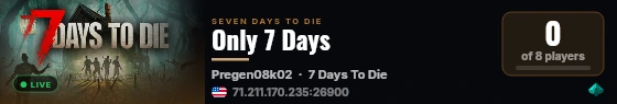 Only 7 Days live status badge