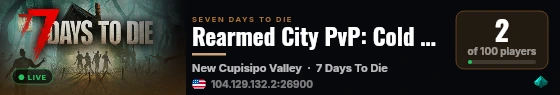 Rearmed City PvP: Cold War | WIPED SEPT 5 live status badge