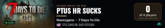 PTUS HR SUCKS live status badge