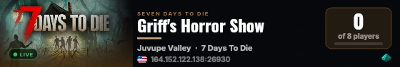 Griff's Horror Show live status badge