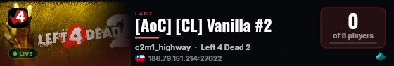 [AoC] [CL] Vanilla #2 | Enfrentamiento live status badge