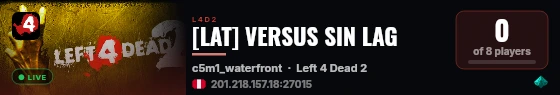 [LAT] VERSUS SIN LAG live status badge