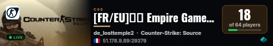 [FR/EU]★☆ Empire Game ✪ MULTIMAPS ☆★ RANKED ☆★ live status badge
