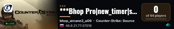 ***Bhop Pro|new_timer|styles|surf_maps|We Love Bhop*** live status badge