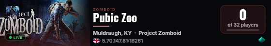 Pubic Zoo live status badge