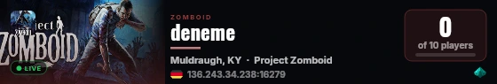 deneme live status badge