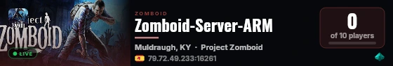 Zomboid-Server-ARM live status badge