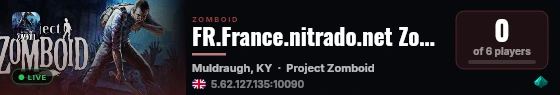 FR.France.nitrado.net Zomboid live status badge