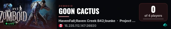 GOON CACTUS live status badge