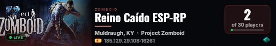 Reino Caído ESP-RP live status badge