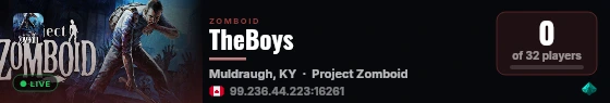 TheBoys live status badge