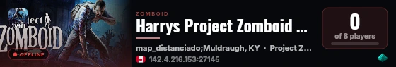 Harrys Project Zomboid Server live status badge