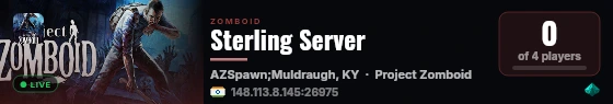 Sterling Server live status badge