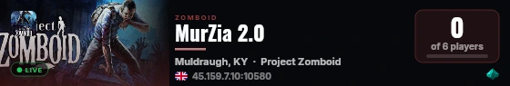 MurZia 2.0 live status badge