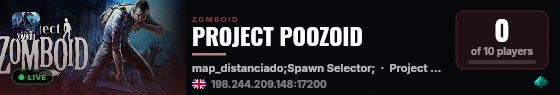 PROJECT POOZOID live status badge
