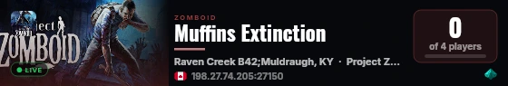 Muffins Extinction live status badge