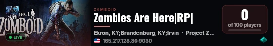 Zombies Are Here|RP| live status badge