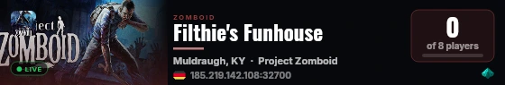 Filthie's Funhouse live status badge