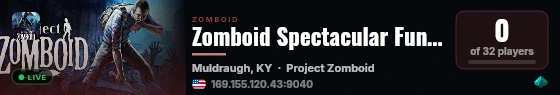 Zomboid Spectacular Fun TIme live status badge