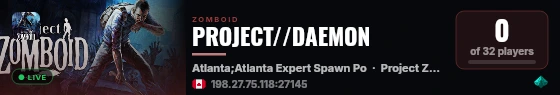 PROJECT//DAEMON live status badge