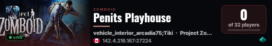 Penits Playhouse live status badge