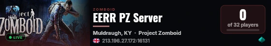 EERR PZ Server live status badge
