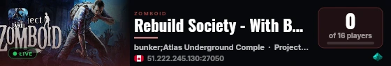 Rebuild Society - With Bandits live status badge