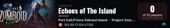 Echoes of The Island live status badge