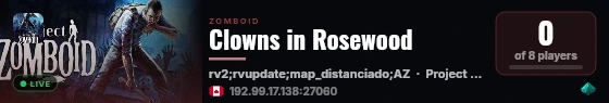 Clowns in Rosewood live status badge