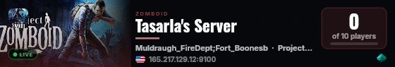 Tasarla's Server live status badge