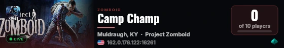 Camp Champ live status badge
