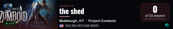 the shed live status badge